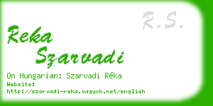 reka szarvadi business card